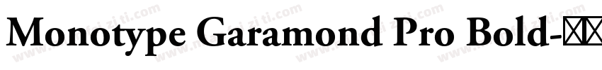 Monotype Garamond Pro Bold字体转换